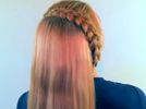 Коса ободок на распущенные волосы - видео урок причесок