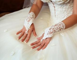 Свадебный маникюр невесты