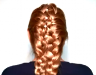 Вечерняя прическа на длинные волосы с косами