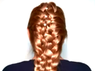 Вечерняя прическа на длинные волосы с косами - видео урок